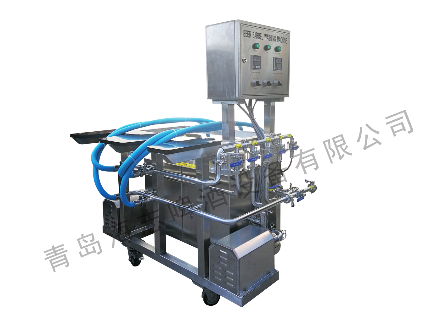 雙工位手動啤酒桶清洗機